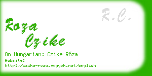 roza czike business card
